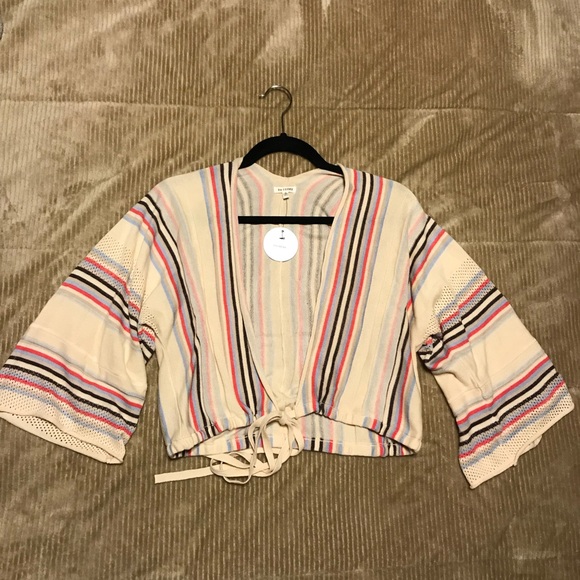 Striped Sweater Kimino Top - These Three Boutique - Picture 4 of 5